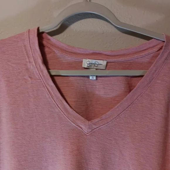 Soft V-Neck Women’s Tee - Pink - Picture 6 of 11